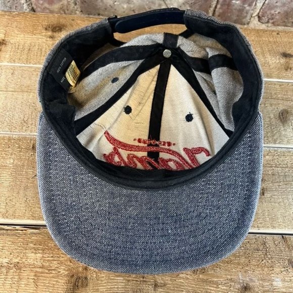 Vans Off The Wall Unisex Cap Genuine Snapback Embroidered Logo Gray Denim OS - Picture 6 of 8